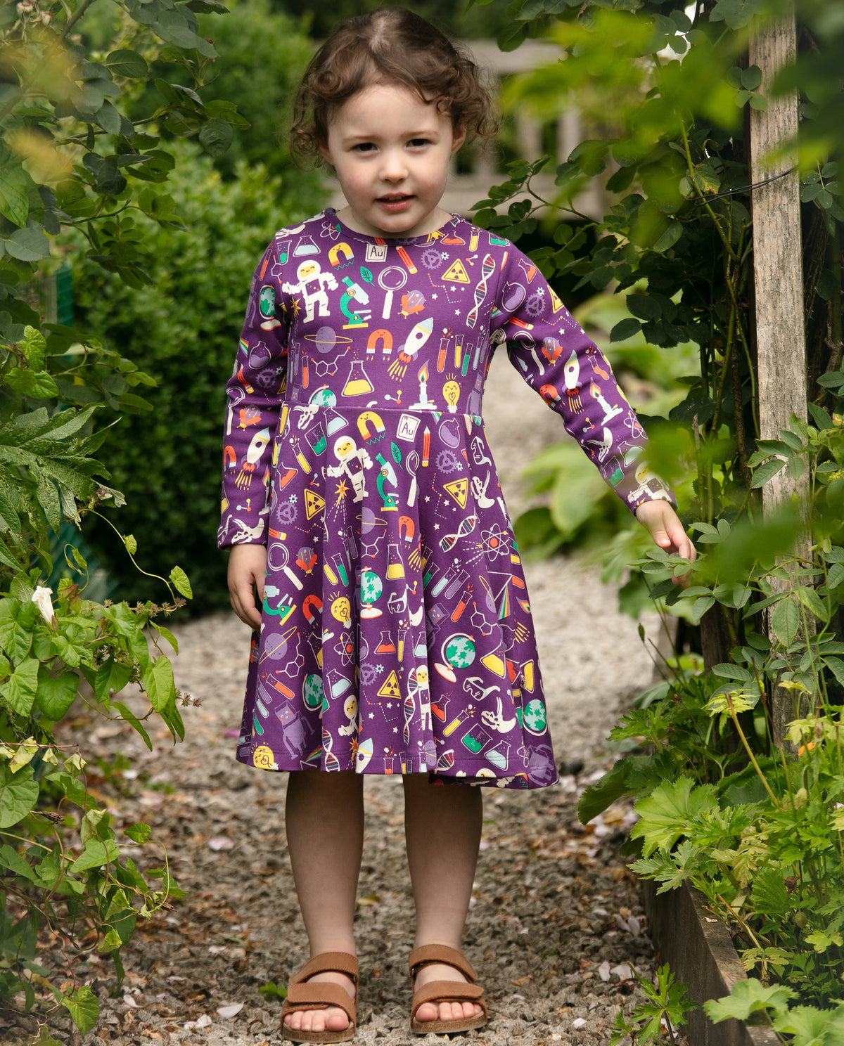 Piccalilly Skater Dress Long Sleeve - Science