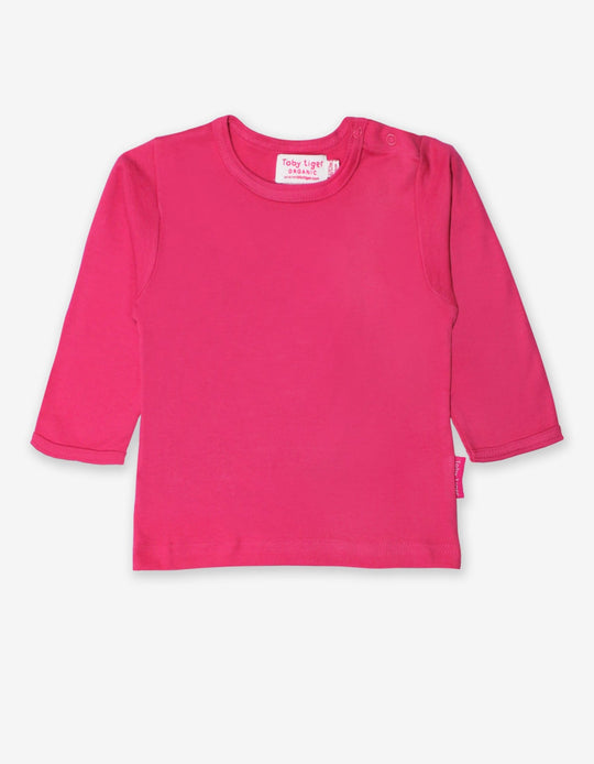 Toby Tiger Organic Basic Long Sleeve Top - Pink