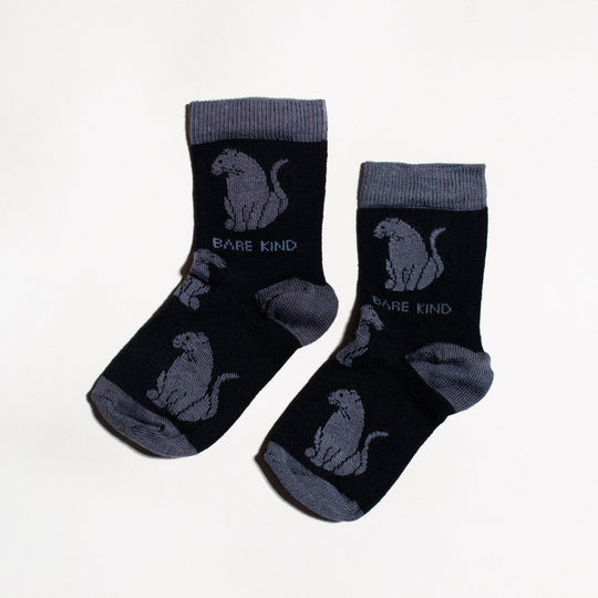 Bare Kind Bamboo Socks - Kids - Black Panthers