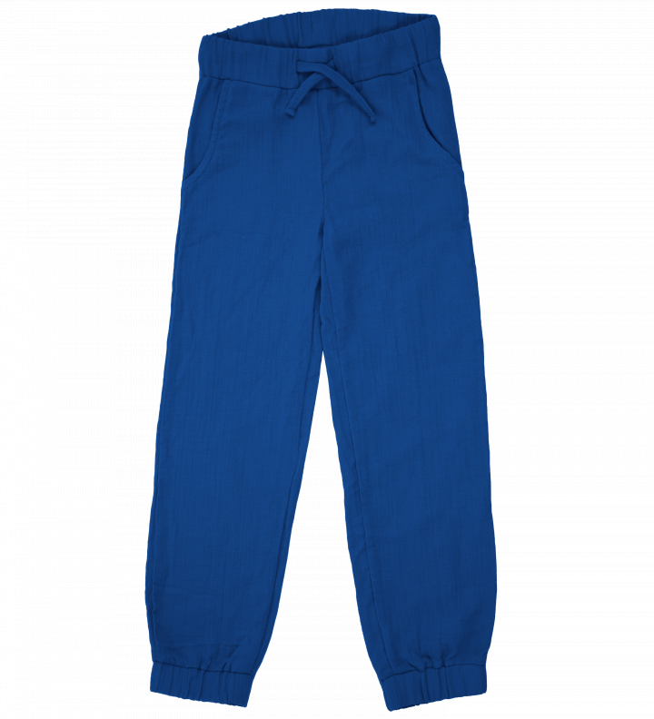 Maxomorra Pants Muslin - Solid Blue