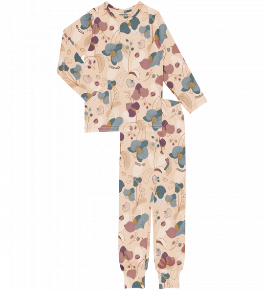 Meyadey Maxomorra Pyjama Set Long Sleeve - Tropical Orchid