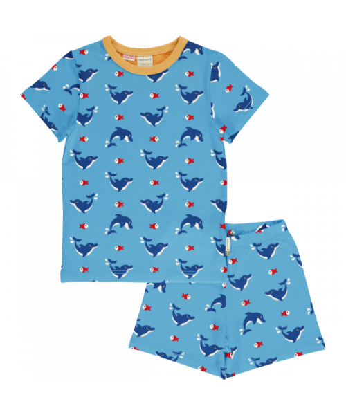 Maxomorra Pyjama Set Short Sleeve - Dolphin