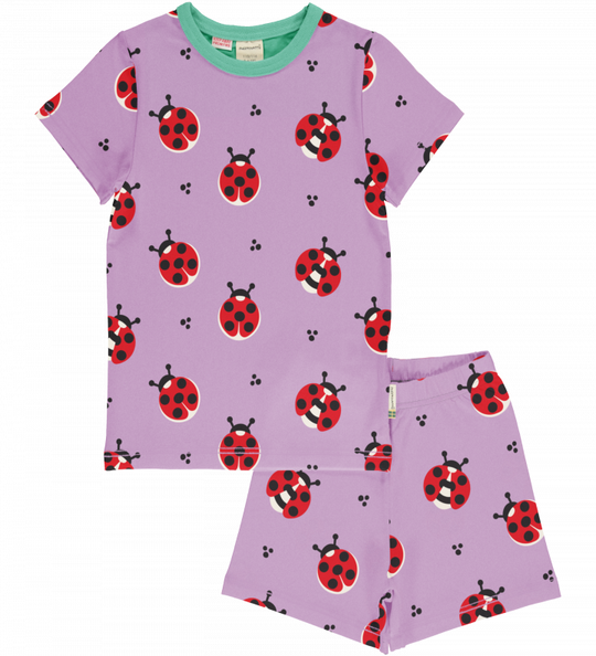 Maxomorra Pyjama Set Short Sleeve - Ladybug