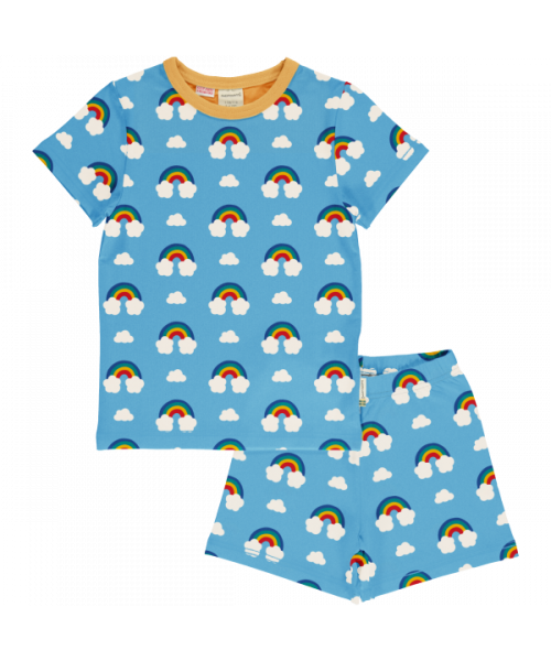 Maxomorra Pyjama Set Short Sleeve Rainbow