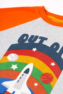 Frugi Tamar Raglan Top Out Of This World - Grey Marl