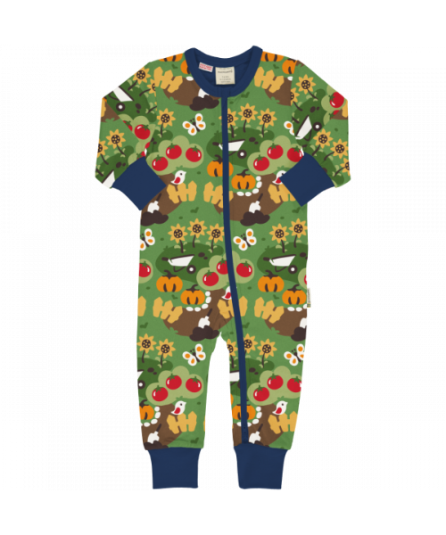 Maxomorra Rompersuit Long Sleeve - Garden Love
