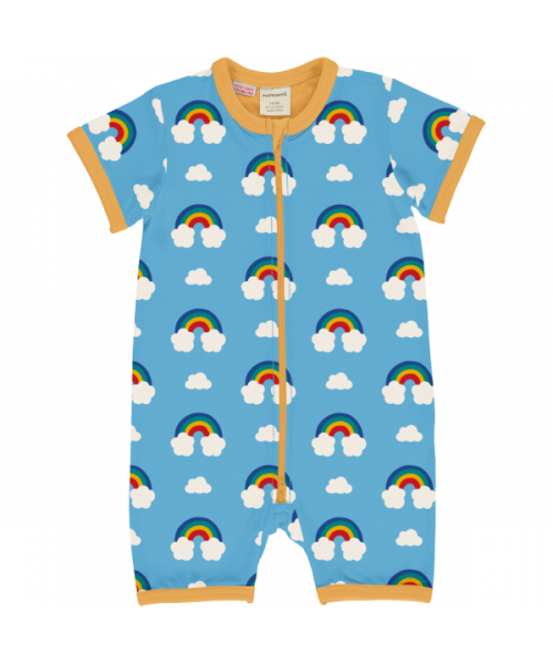 Maxomorra Rompersuit Short Sleeve Rainbow