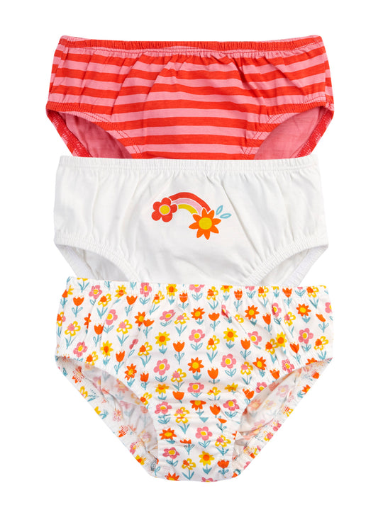 Frugi Polly Printed Briefs - Bloom (3 Pack)