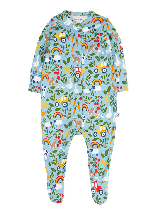 Frugi Lovely Babygrow - On The Farm