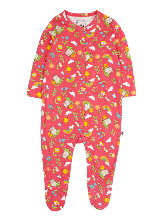 Frugi Lovely Babygrow - Happy Hedgehogs