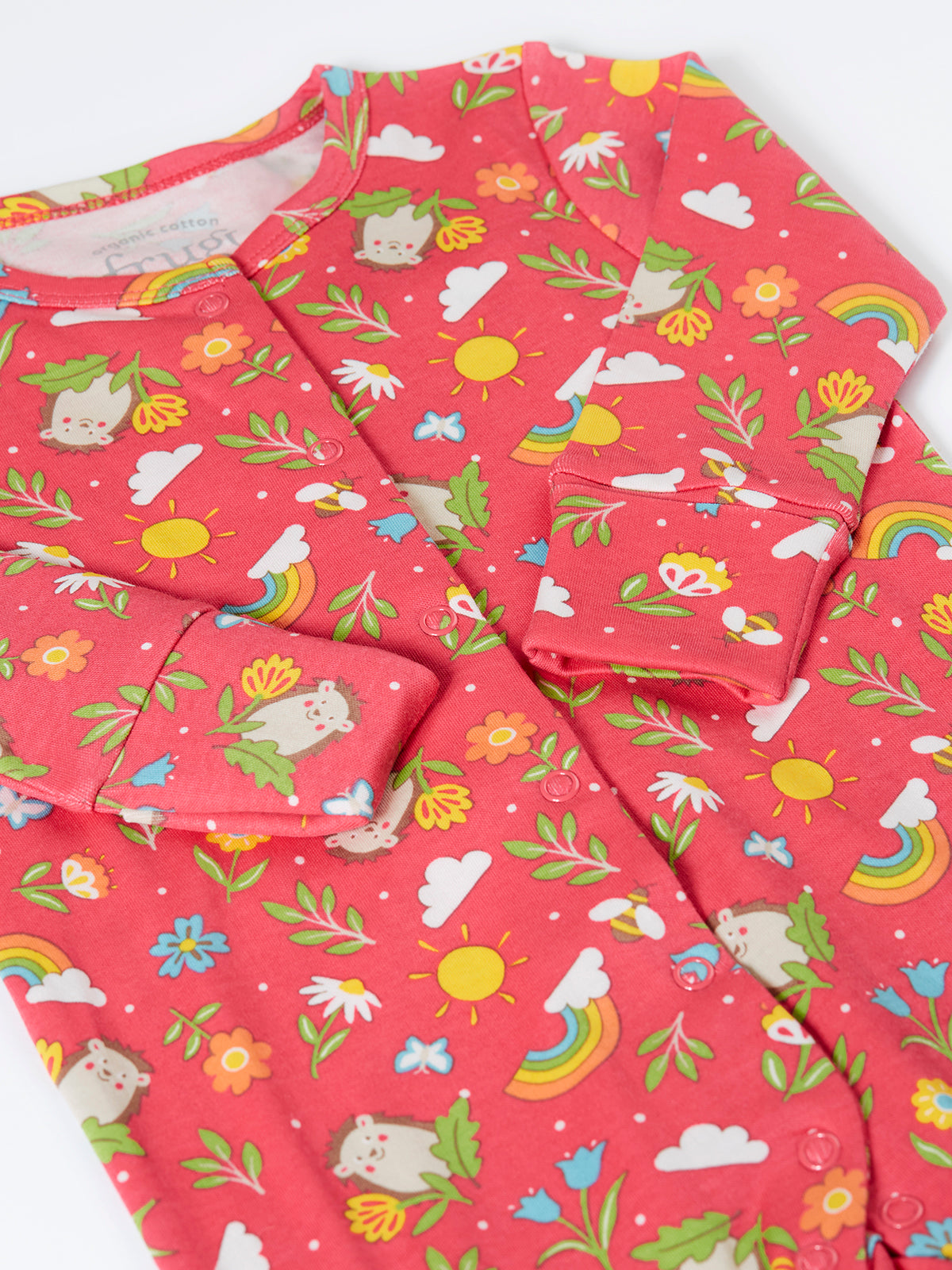 Frugi Lovely Babygrow - Happy Hedgehogs