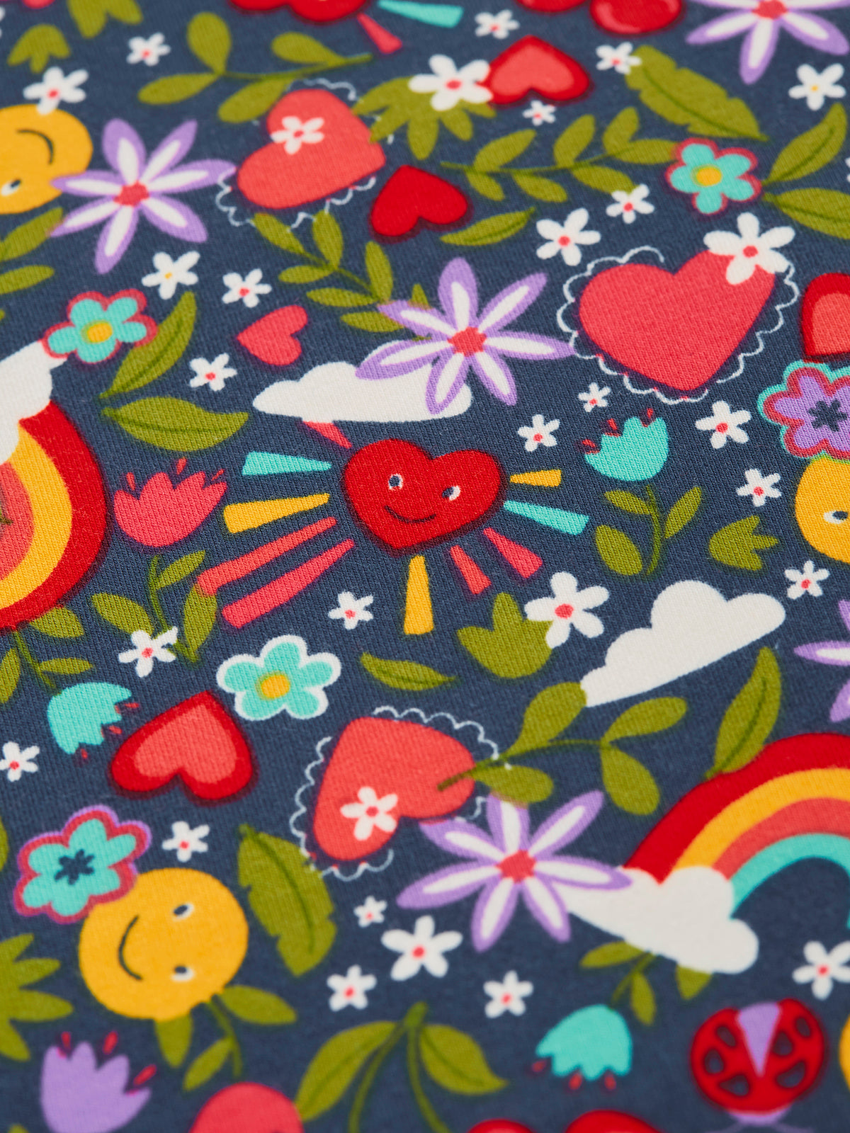 Frugi Spring Skater Dress Short Sleeve - Happy Days
