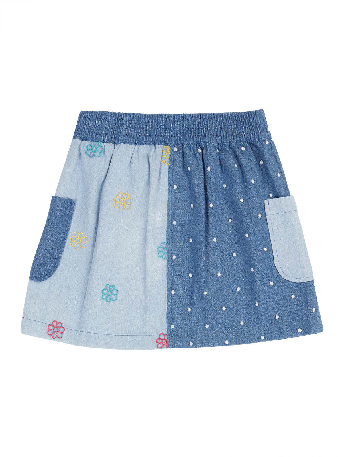 Frugi Hotchpotch Denim Skirt - Denim/Hotchpotch
