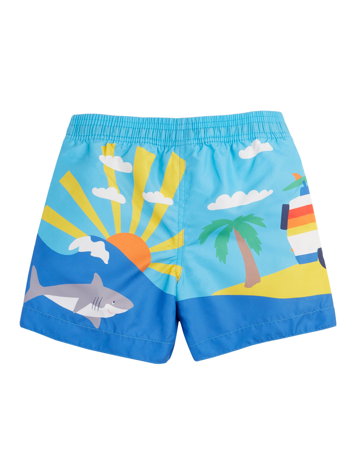 Frugi Polkerris Board Shorts - Blue Skies/Beach