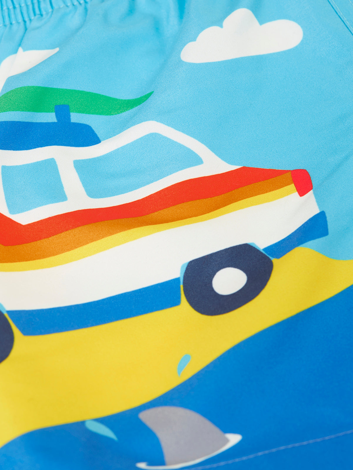 Frugi Polkerris Board Shorts - Blue Skies/Beach