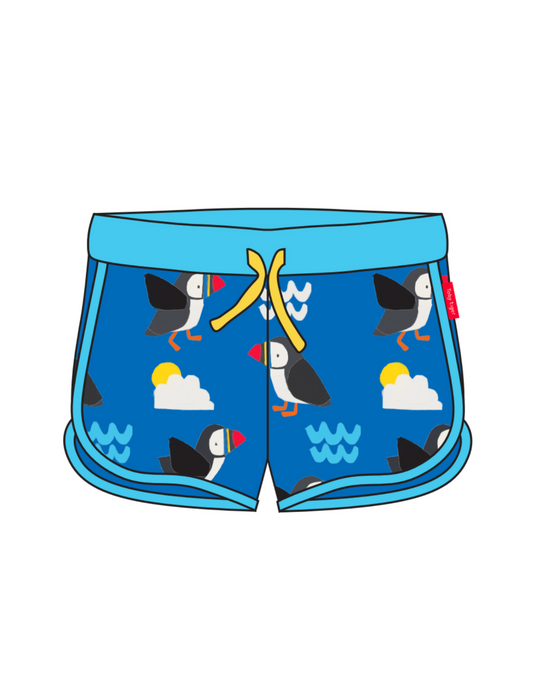 Toby Tiger Runner Shorts - Puffin Print