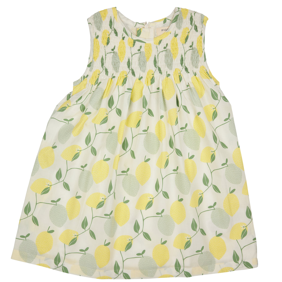 Pigeon Smock Dress Sleeveless - Lemons