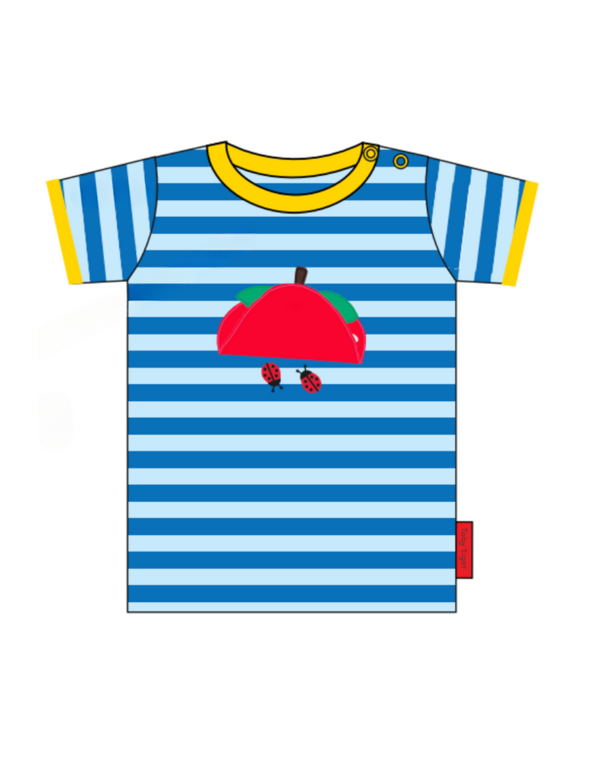 Toby Tiger Organic T-Shirt Short Sleeve - Strawberry Applique