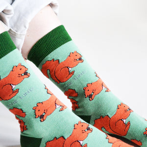 Bare Kind Bamboo Socks Adult – Red Squirrels