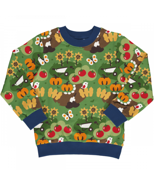 Maxomorra Sweater Lined - Garden Love
