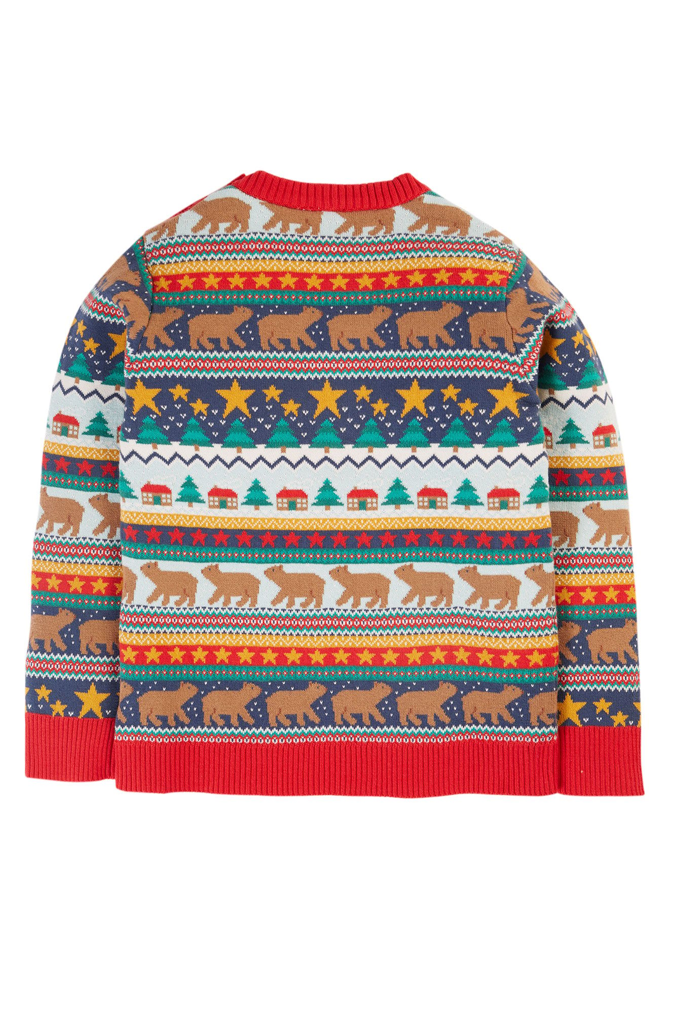 Frugi Forest Fairisle Jumper Fairisle/Christmas - Red