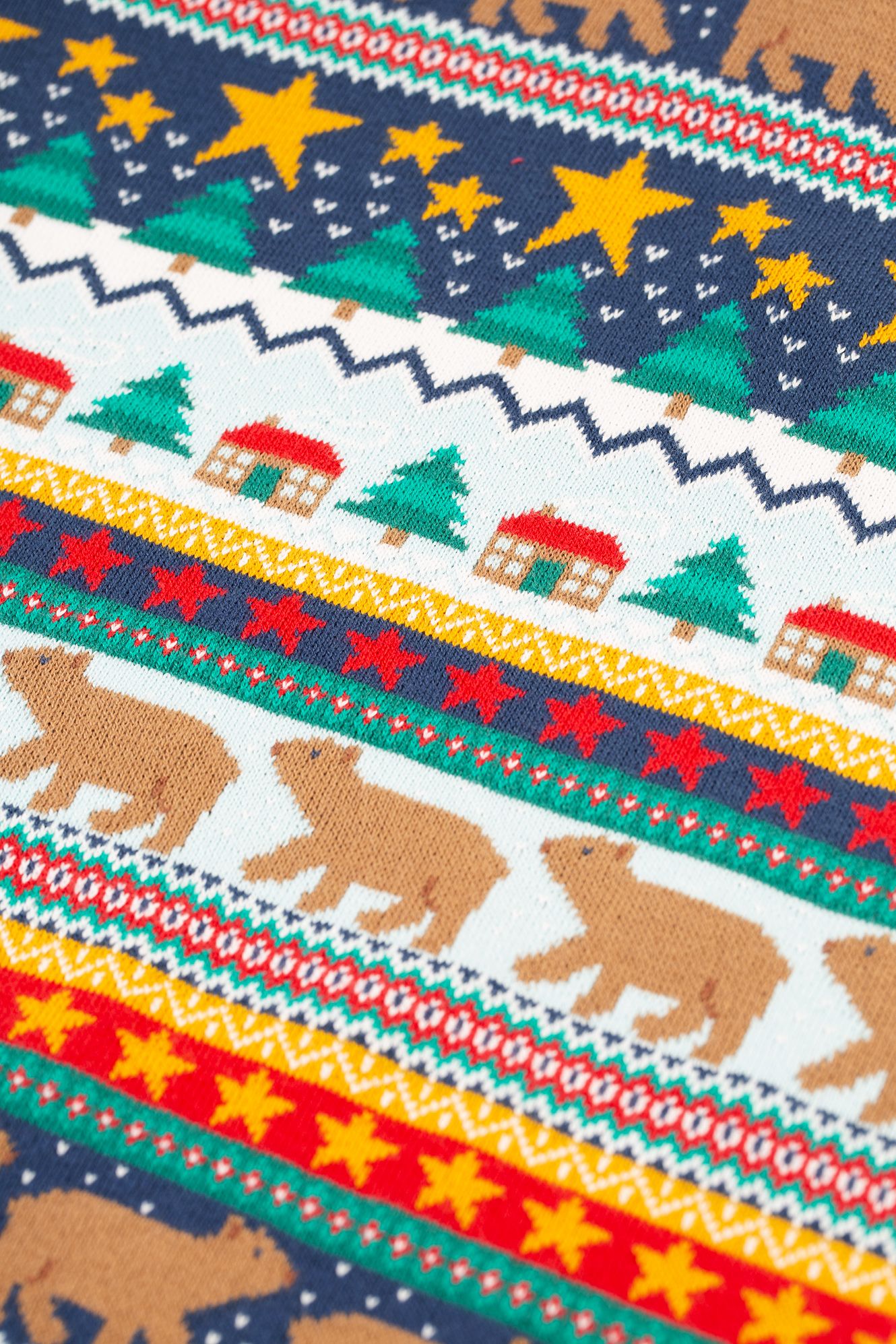 Frugi Forest Fairisle Jumper Fairisle/Christmas - Red