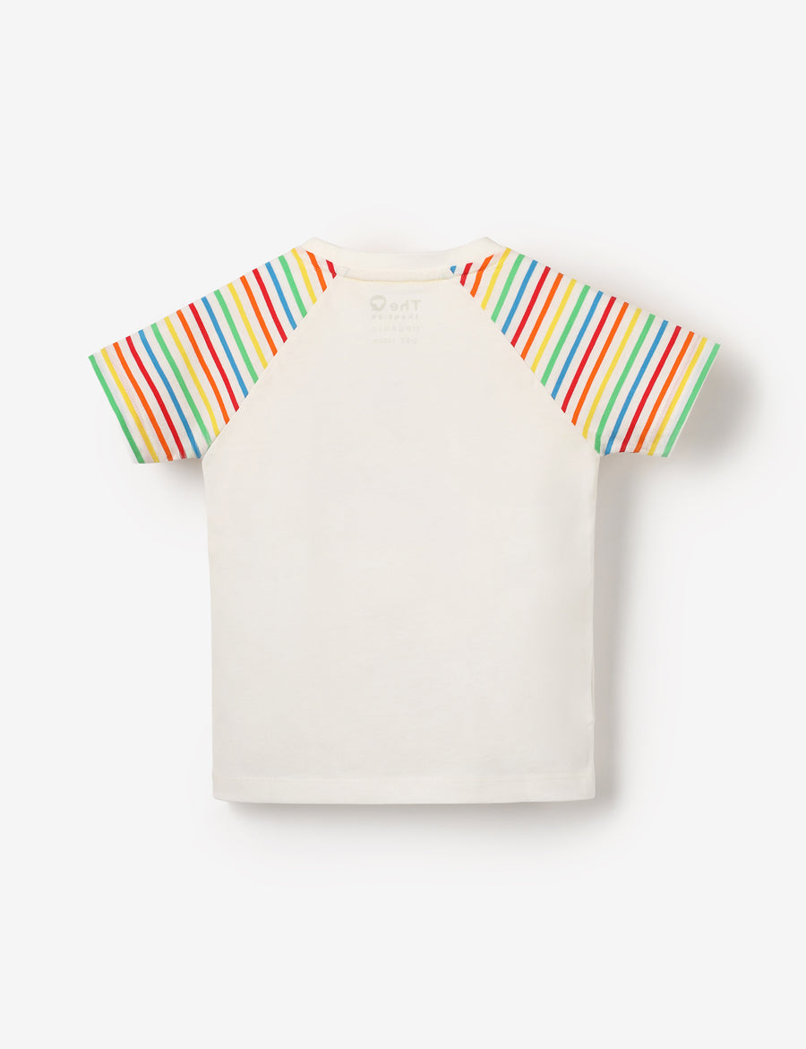 The QT Organic Raglan Tee - Skating Cockatoo