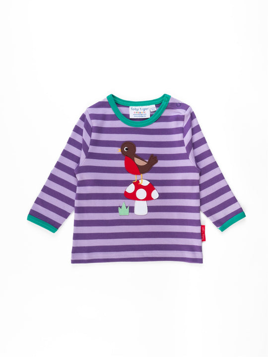Toby Tiger Organic Top Long Sleeve - Robin Applique