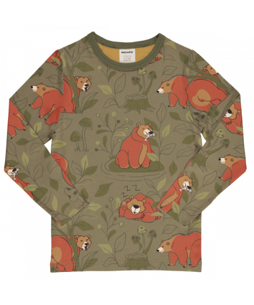 Meyadey Top Long Sleeve - Gentle Brown Bear