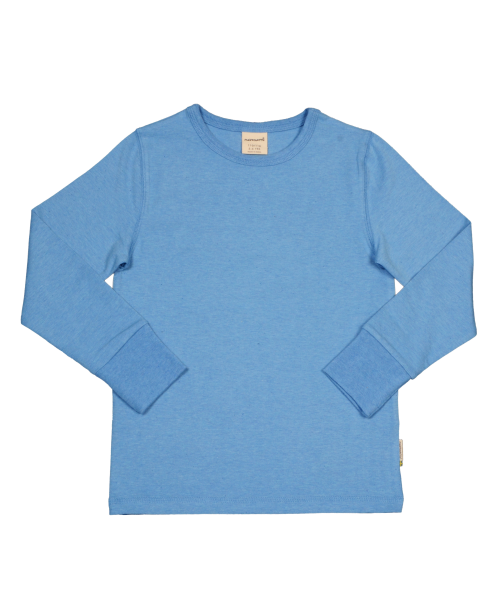 Maxomorra Top Long Sleeve - Blue Melange