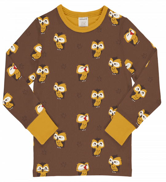 Maxomorra Top Long Sleeve Owl