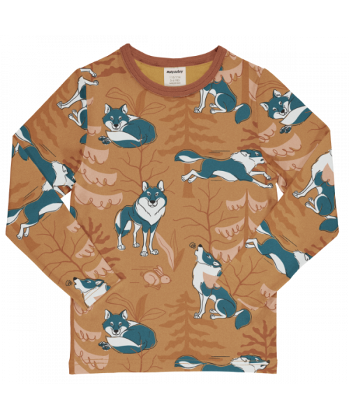 Meyadey Top Long Sleeve - Playful Wolf
