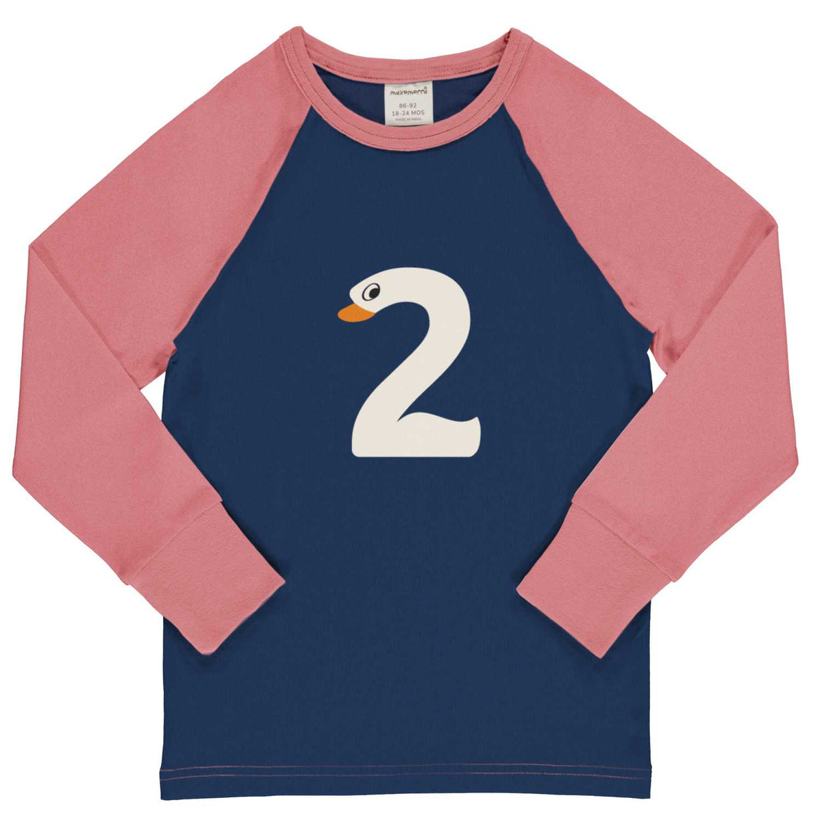Maxomorra Raglan Top Long Sleeve - AGE 2 G