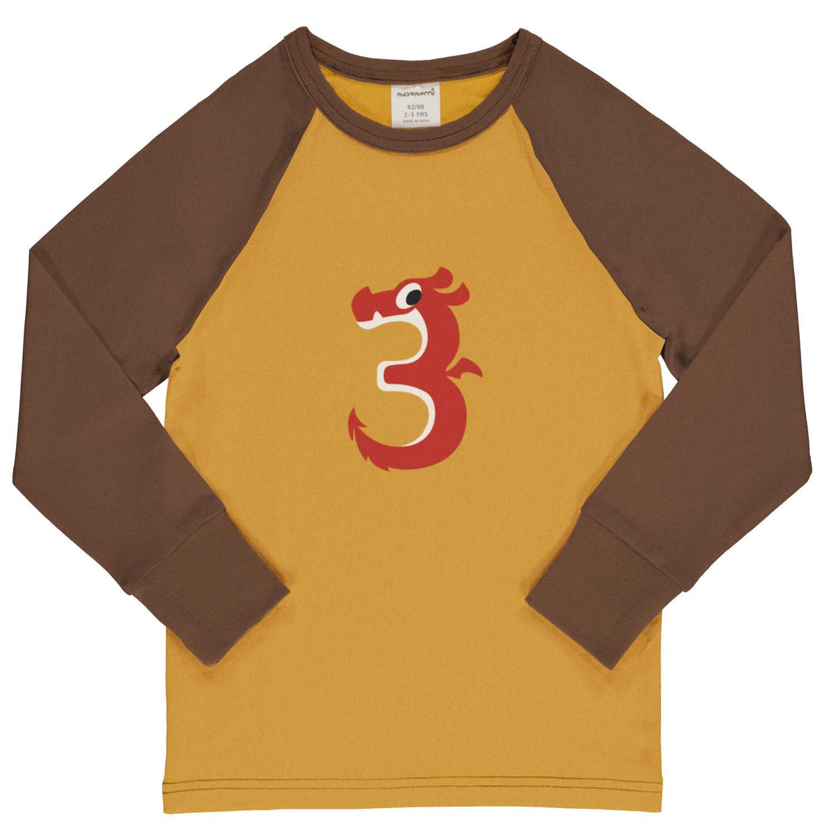 Maxomorra Raglan Top Long Sleeve - AGE 3 B