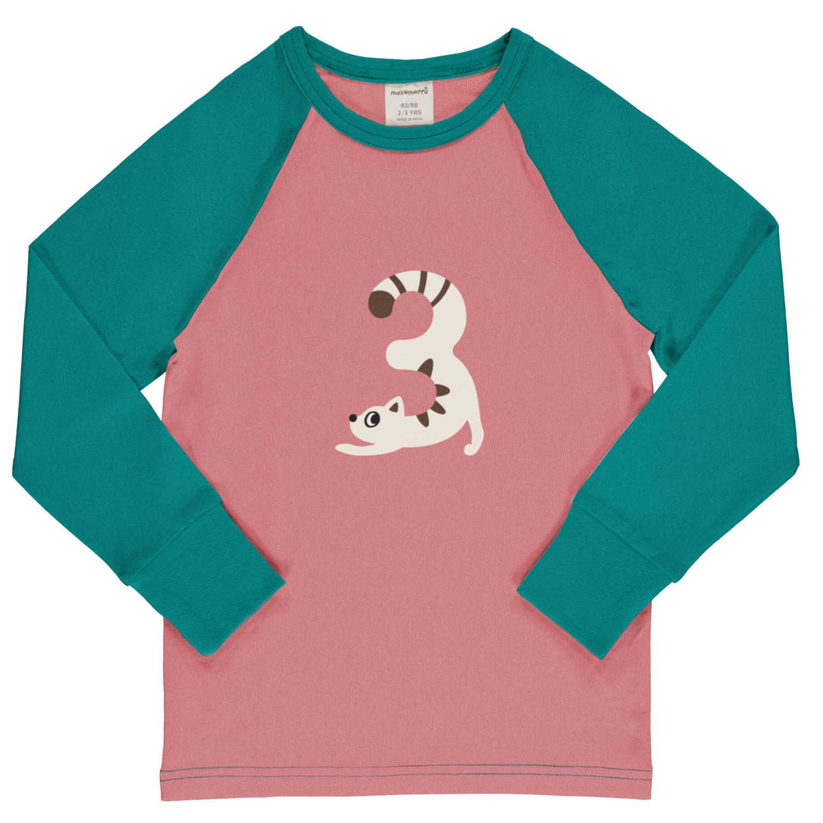 Maxomorra Raglan Top Long Sleeve - AGE 3 G