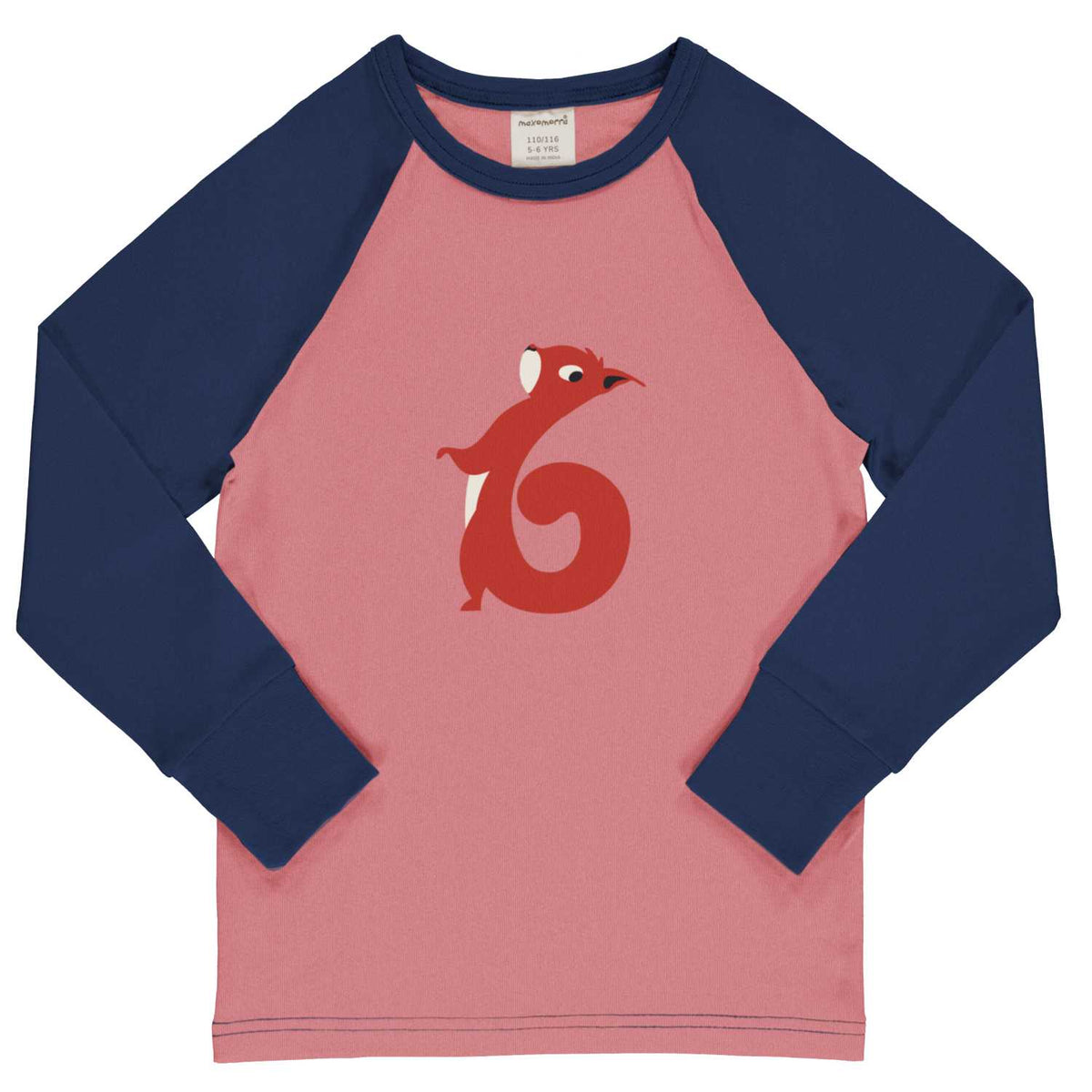 Maxomorra Raglan Top Long Sleeve - AGE 6 G