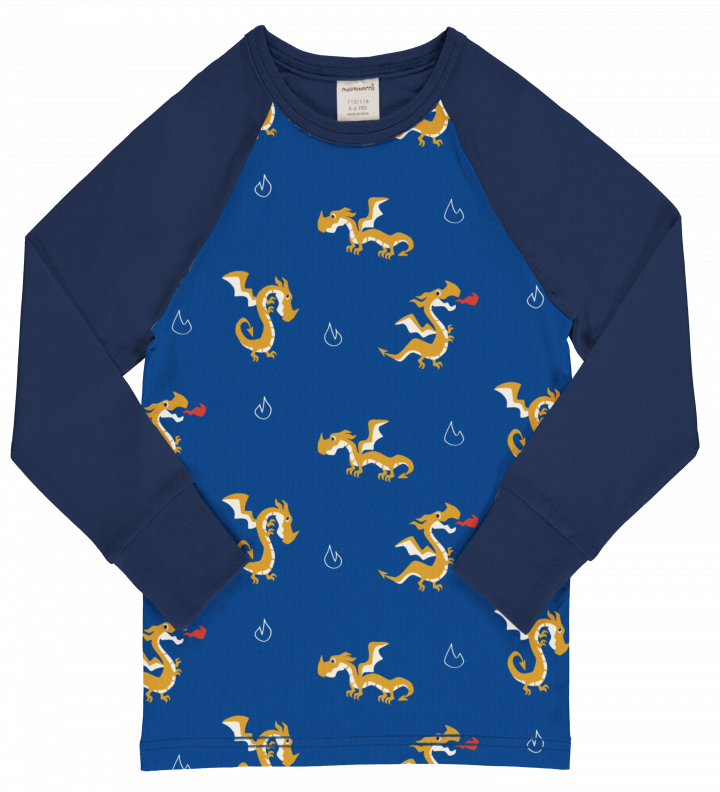 Maxomorra Raglan Top Long Sleeve - Dragon