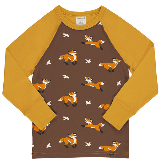 Maxomorra Top Long Sleeve Raglan FOX