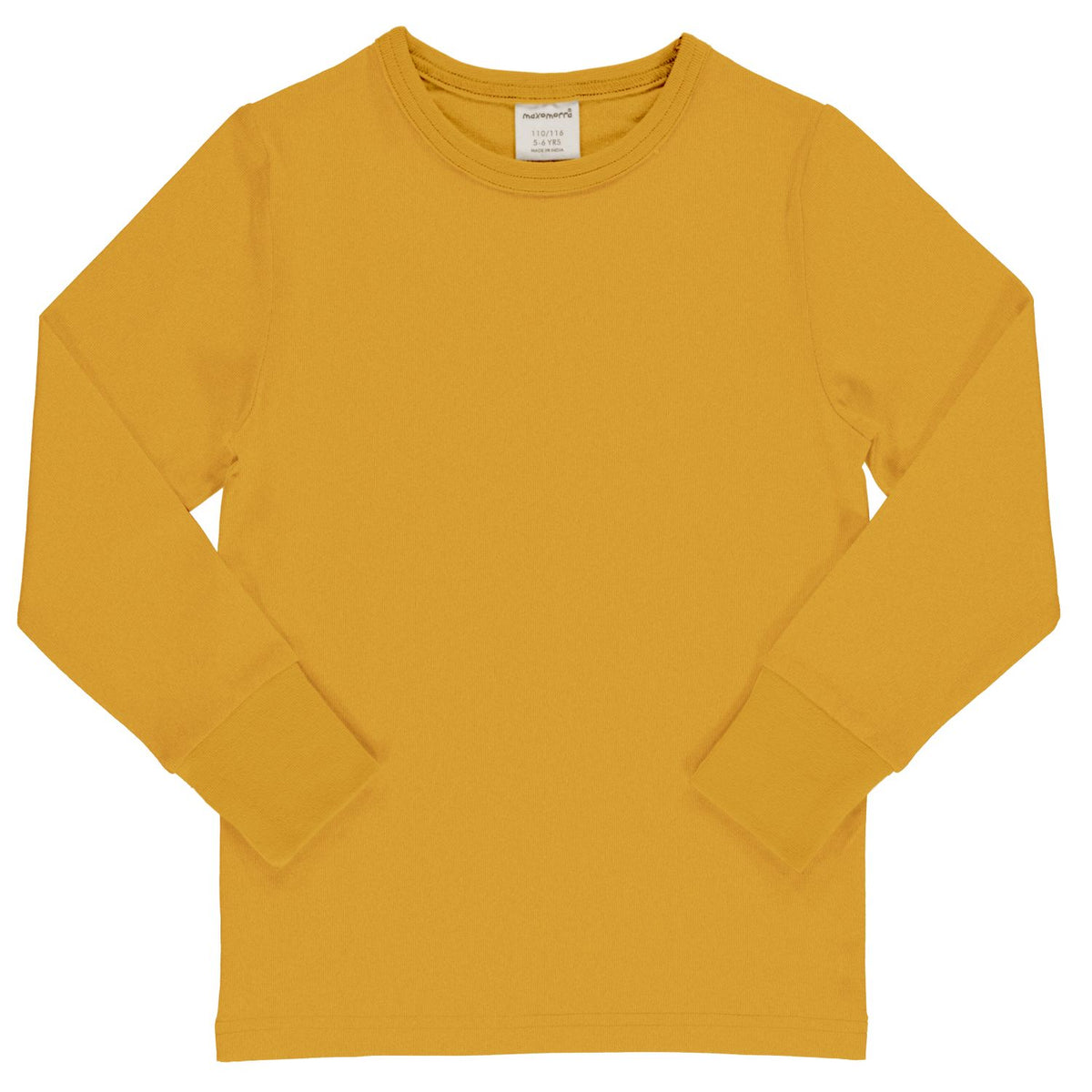 Maxomorra Top Long Sleeve - Solid Mustard