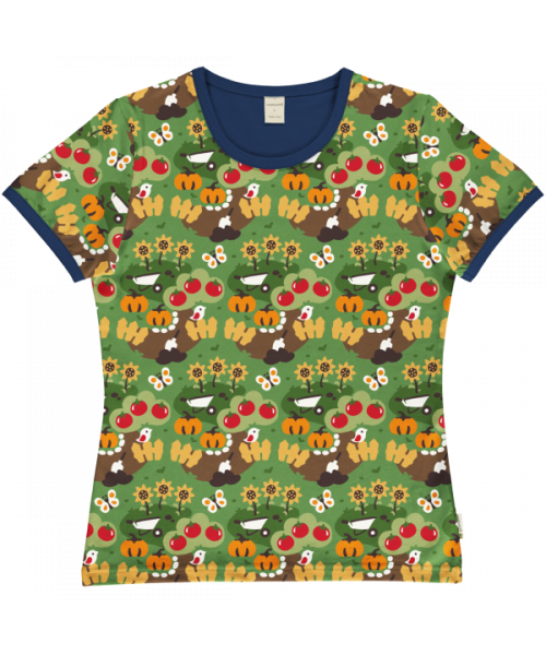 Maxomorra Adult Top Short Sleeve - Garden Love