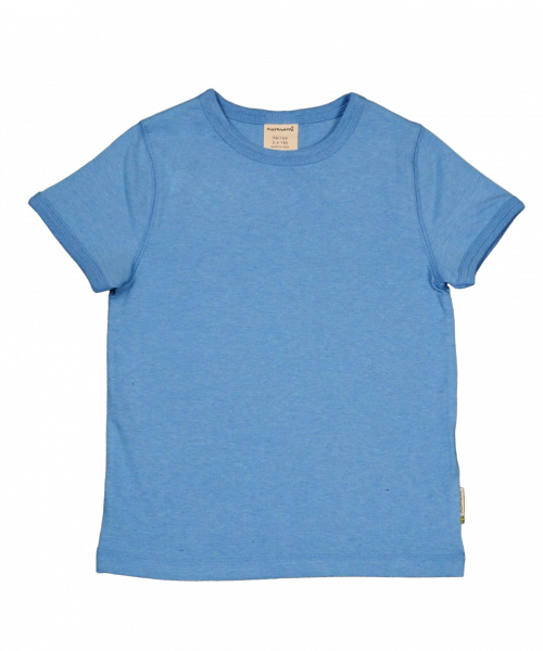 Maxomorra Top Short Sleeve - Blue Melange