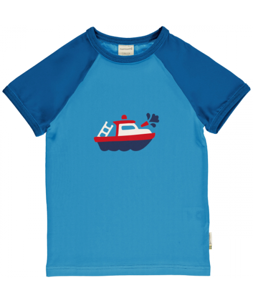 Maxomorra Top Short Sleeve Raglan Fireboat