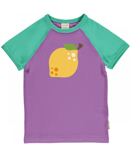 Maxomorra Top Short Sleeve Raglan - Lemon