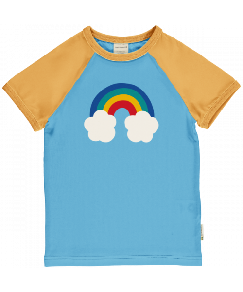 Maxomorra Top Short Sleeve Raglan Rainbow