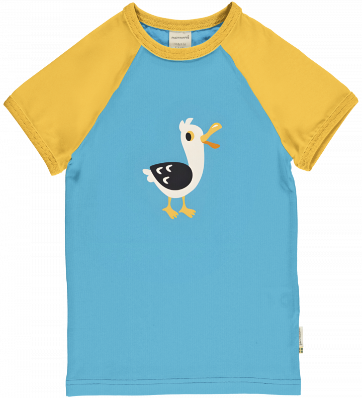 Maxomorra Raglan Top Short Sleeve - Seagull