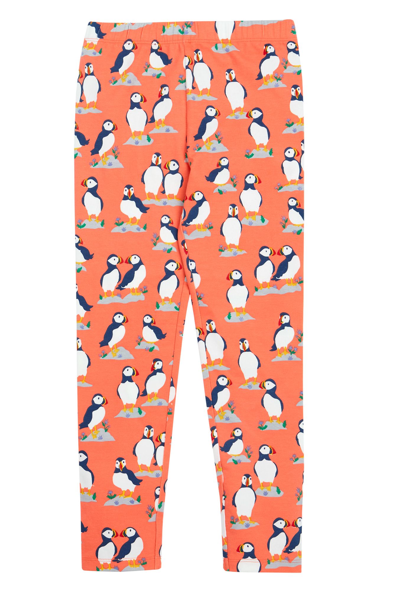 Frugi Libby Printed Leggings Puffin Pals - Pink