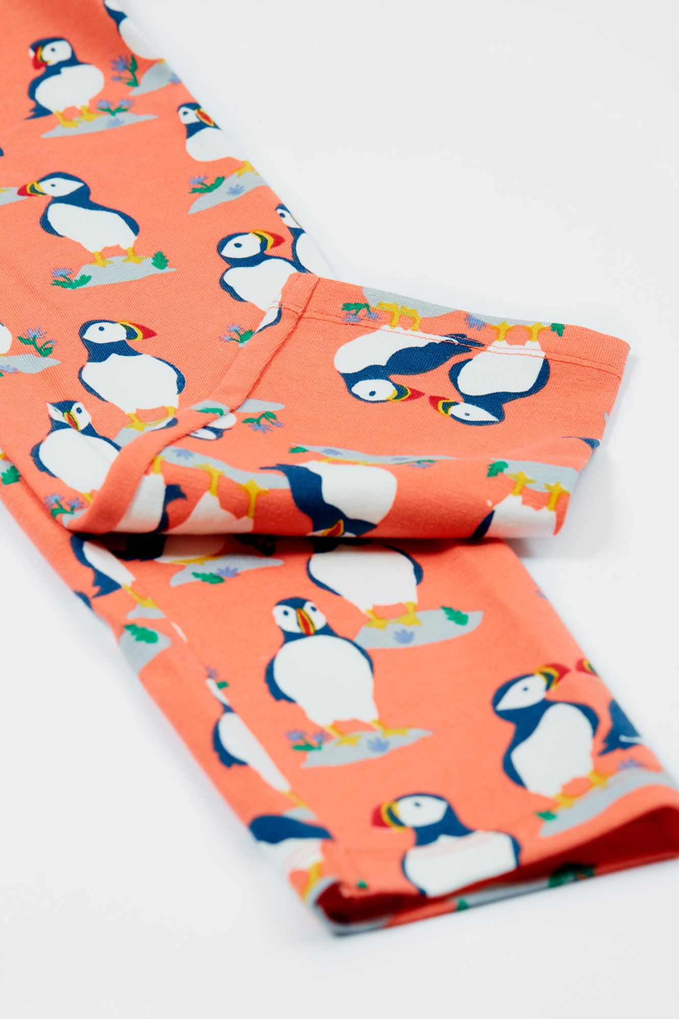 Frugi Libby Printed Leggings Puffin Pals - Pink