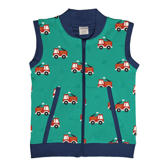 Maxomorra Gilet Vest Lined - Fire Truck