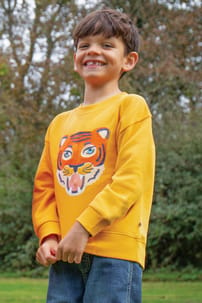 Frugi Superb Stitched Sweatshirt - Gold/Tiger