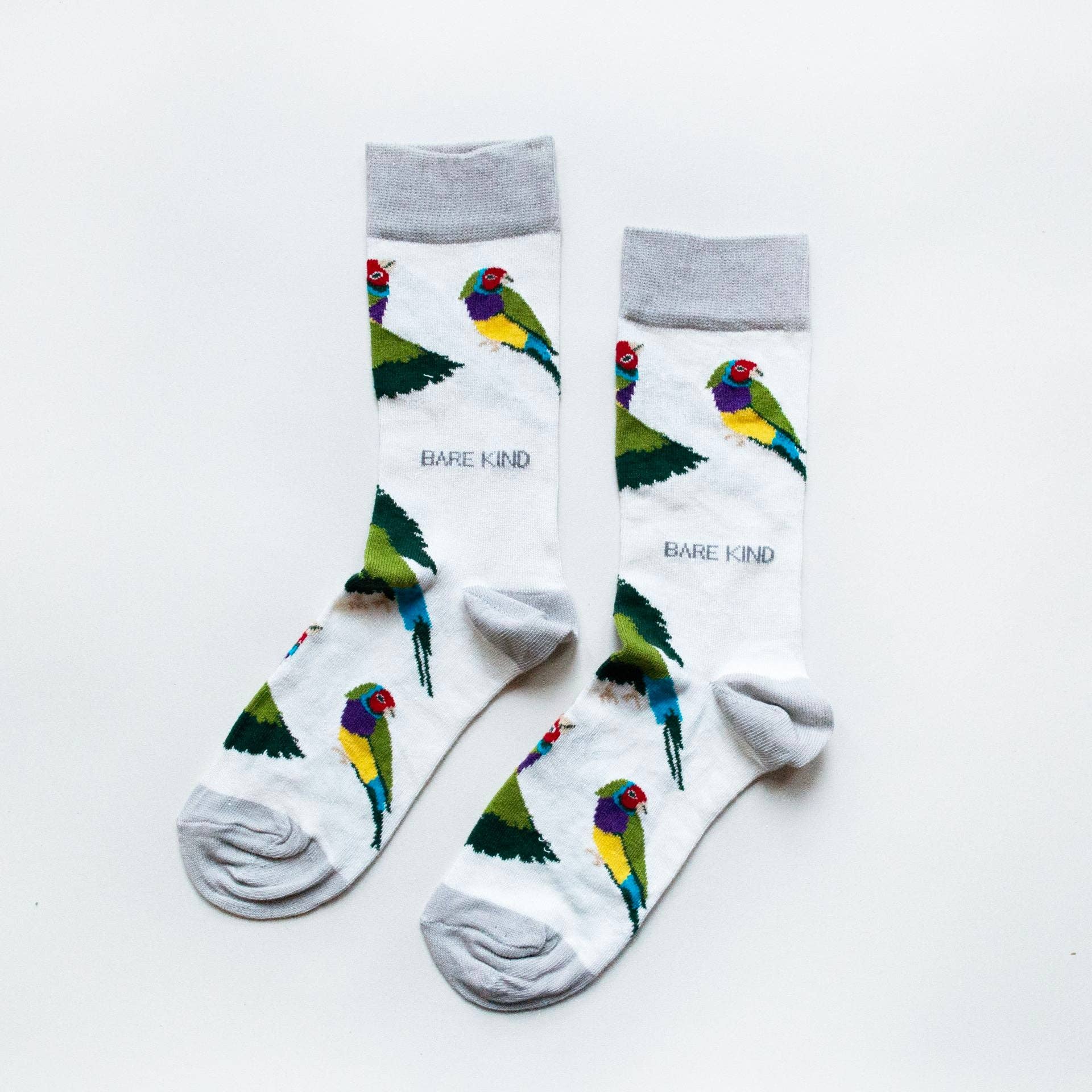 Australian Socks: Gouldian Finches / Single Pair / UK Adult 4-7